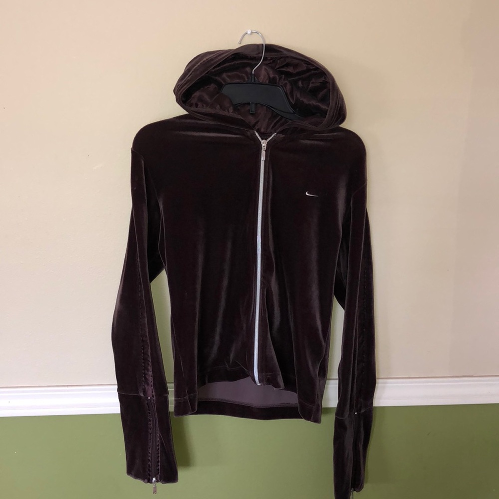 Nike | Velour Polyester/Spandex Zip Hoodie